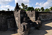 Candi Panataran - Pendopo Terrace. Stairs flanked with Mahakala statues 